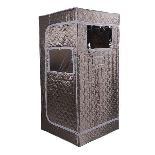 Luocute Große Tragbare Sauna -Box Wasserdichtes Anti -Trocken -Verbrennungs -Anti -Leckage Tragbares Sauna -Zelt mit 3,0 -L -Dampf -Topf -Klappstuhl -Fernbedienung für Zuhause (EU -Stecker 220 V) von Luocute