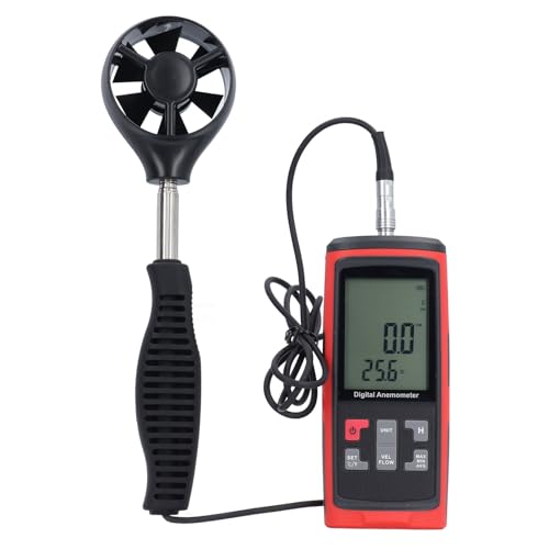 Luocute Handheld -Anemometer, Digitale Windgeschwindigkeits -CFM -Messgeräte Luftströmungsgeschwindigkeitstester für den Meeresbetrieb, Digitale Windgeschwindigkeitstemperaturmessgeräte von Luocute