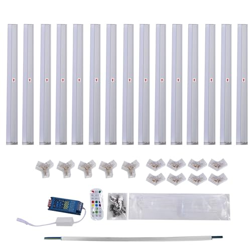 Luocute Hexagonal LED Light, IP54 Regenproof Easy Installation RGB Hexagon Lichter WiHt Fernbedienung, Geeignet für Garage Shop Party Game Room von Luocute