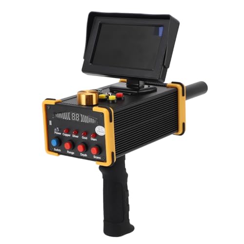 Luocute Hochempfindlichkeit Metalldetektor mit Display 1000m Range 15 M Tiefe, Handheld -unterirdischer Schatzsuche Scanner für Kupfergold Silber -Edelsteine mit (EU-Stecker 100-240V) von Luocute