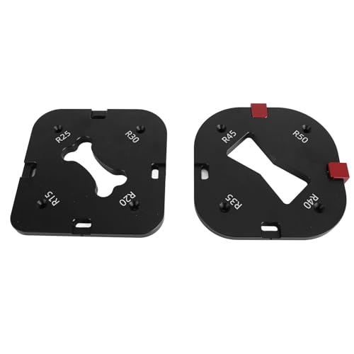 Luocute Holzbearbeitung Rundes Eckradius -Schablone, Aluminiumlegierung R15 R20 R25 R30 R35 R40 R50 R50 Router Tisch Eckradius -Schablone für Tischler und Handwerker Geeignet von Luocute