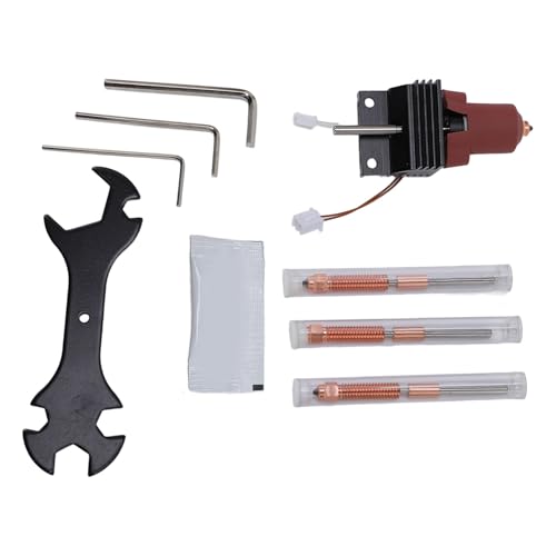 Luocute Hotend -Kit, 60W 320 ℃ Hohe Durchflussrate 32 Mmstrsende Keramikheizungsblock mit Schnellen Tauschdüsen 0,4 Mm 0,6 Mm 0,8 Mm für K1 K1 Max K1C von Luocute