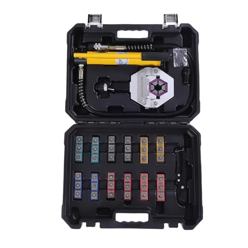 Luocute Hydraulikschlauch Crimper, Manuelles AC -Schlauch Crimper -Kit mit 12 Stanze, Klimaanlage Reparaturhandheld Hydraulikschlau -Crimp -Tool Geeignet für Engen Raum Geeignet Luocute Hydraulikschlauch Crimper, Manuelles AC -Schlauch Crimper -Kit mit 12 Stanze, Klimaanlage Reparaturhandheld Hydraulikschlau -Crimp -Tool Geeignet für Engen Raum Geeignet von Luocute
