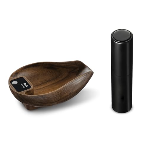 Luocute Kaffeebohnenskala und Sprühflaschen-Kit, 0,1 G Hoher Präzision 0,3-200 G Messbereich Kaffeeskala mit LED-digitalen Display, Geeignet für Kaffeeliebhaber Baristas Geeignet (BLACK) von Luocute