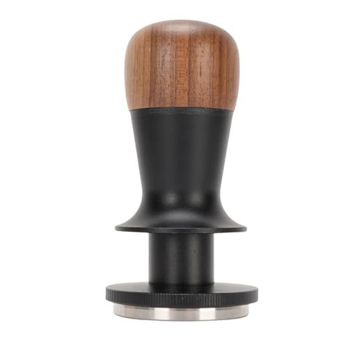 Luocute Kaffeemanipulation, Walnuss Edelstahl Manipulationsmanips Konstante Druck Barista Manipulator mit Gewinde Basis -Sound -Feedback für Kaffeemaschine -Zubehör (58MM) von Luocute