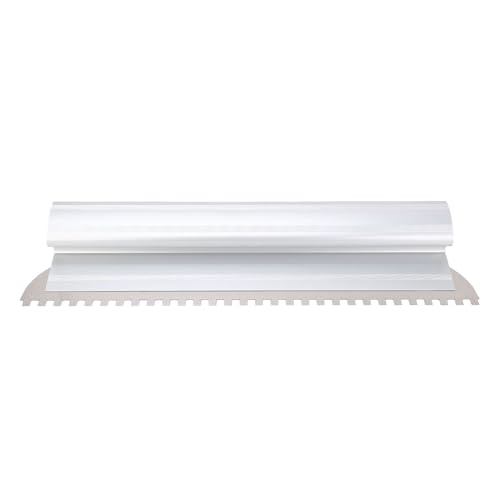 Luocute Kelle mit Quadratischer Kerbe, Robuste Konstruktion, Großflächiges Verputzen, Prallplattendesign, mit Rahmen aus Aluminiumlegierung und Gezahntem Rahmen aus Edelstahl, für Luocute Kelle mit Quadratischer Kerbe, Robuste Konstruktion, Großflächiges Verputzen, Prallplattendesign, mit Rahmen aus Aluminiumlegierung und Gezahntem Rahmen aus Edelstahl, für von Luocute