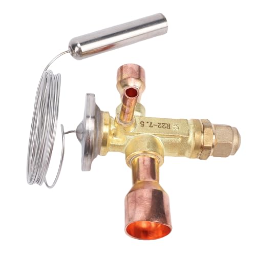 Luocute Kfz -Ersatz -Klimaanlagen -Expansionsventile, Thermostatisches Expansionsventil für R22 R407C R404A R507 R134A R410A System 5/8in ODF Einlass 7/8 -Zoll -ODF -Auslass HVAC von Luocute