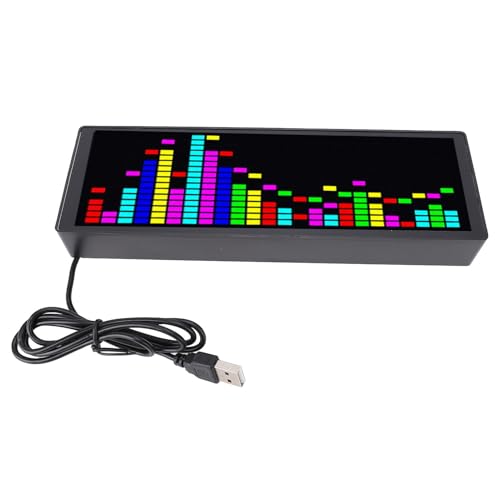 Luocute LED Music Spectrum Buntes Display 1624 Segment Rhythmus Lichtpegel Display Light Clock, 16x24RGB Rhythmus -Aufnahmemaschine Elektronische Uhr 12 Dynamisch 7 Farbeneffekte Luocute LED Music Spectrum Buntes Display 1624 Segment Rhythmus Lichtpegel Display Light Clock, 16x24RGB Rhythmus -Aufnahmemaschine Elektronische Uhr 12 Dynamisch 7 Farbeneffekte von Luocute
