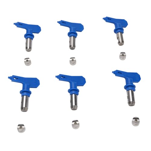 Luocute Luftless Lacksprayspitze Set, 6 Teile Reversible Spray -Tipps und Spitzenzubehör, 211 315 417 515 517 523 Luftlose Lackspray -Teile für das Heimgebäude Luocute Luftless Lacksprayspitze Set, 6 Teile Reversible Spray -Tipps und Spitzenzubehör, 211 315 417 515 517 523 Luftlose Lackspray -Teile für das Heimgebäude von Luocute