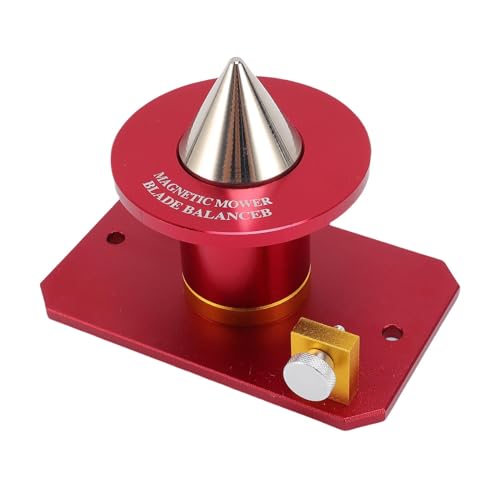 Luocute Magnetische Wandmontage Blades Balancer Rot Ersatz, Aluminiumlegierung 339075b Heavy Precision Blades Balancer für Mäher, Rasenmäherwerkzeug mit Installationszubehör (Rot) von Luocute