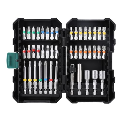 Luocute Magnetmutter -Treiber Set, 44 Bohrschraubendreher Impact Drill Treiber Bit mit Robuster Werkzeugkasten, Legierungsstahl -Hochtorsion Impact Magnet Trevers Bit Set, Vielseitige Luocute Magnetmutter -Treiber Set, 44 Bohrschraubendreher Impact Drill Treiber Bit mit Robuster Werkzeugkasten, Legierungsstahl -Hochtorsion Impact Magnet Trevers Bit Set, Vielseitige von Luocute
