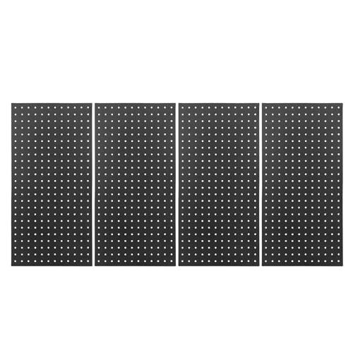 Luocute Metall Pegboard Tool Storage Kit, 24inx12in 4 Pack Schwarze Pegboard -Paneele, Organizer Wand mit Rahmen Großer Schwerlastbrett für Wände nach Hause, Garage, Büro, Luocute Metall Pegboard Tool Storage Kit, 24inx12in 4 Pack Schwarze Pegboard -Paneele, Organizer Wand mit Rahmen Großer Schwerlastbrett für Wände nach Hause, Garage, Büro, von Luocute