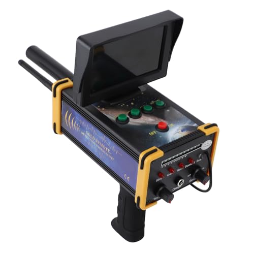 Luocute Metalldetektor -Scanner -Gerät 20m Tiefe GRM5 Metalldetektor Hochempfindlichkeit Präziser Detektion 400 Bis 470 MHz Metall -Scanning -Gerät für Gold Silber Professional (EU-Stecker) von Luocute