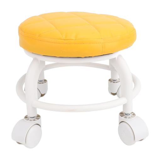 Luocute Niedrige Rollhocker mit 360-Grad-Universalrädern, PU-Ledersitz, Rollhocker für die Hausreinigung, Outdoor, Garage, Salon, Geschäft, Büro, Arbeiten, Runder Rollstuhl mit Stummen Luocute Niedrige Rollhocker mit 360-Grad-Universalrädern, PU-Ledersitz, Rollhocker für die Hausreinigung, Outdoor, Garage, Salon, Geschäft, Büro, Arbeiten, Runder Rollstuhl mit Stummen von Luocute
