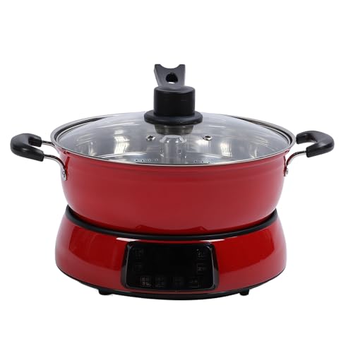 Luocute Niedriger Kohlenhydrat -Reiskocher, 6L Smart Hot Pot mit Hebedesign Halten Sie Warmen Timer Zum Kochen von Dampfendem Reis Hot Pot (Rot) von Luocute