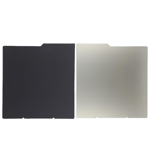 Luocute PEI -PET -Build -Platte, Doppelseitiges Federstahlblech mit Kohlefasertextur für Kobra S1 3D -Drucker Flexibler Entfernbarer Erhitzter Druckbettplattform 264x276x0.8mm von Luocute