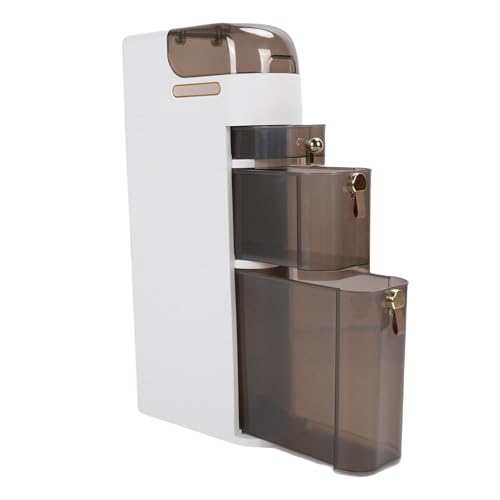 Luocute PP PC Schmaler Schlanker Schrank, 4-Radlagerstange mit Schubladen, Transparente Körbe, Beweglicher Bodenorganisator für Badezimmer Küche (4 Schichten) von Luocute