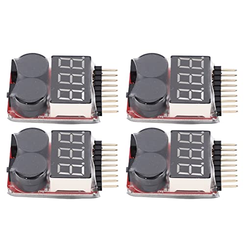 Luocute RC Lipo Batteriespannungs-Tester Alarm, 2er LED-Anzeige 1-8S Lithium-Batterie, Großspannungs-Selbst überprüfung Unterstützung Rückwärts Verbindungs Schutz für RC-Zubehör Luocute RC Lipo Batteriespannungs-Tester Alarm, 2er LED-Anzeige 1-8S Lithium-Batterie, Großspannungs-Selbst überprüfung Unterstützung Rückwärts Verbindungs Schutz für RC-Zubehör von Luocute