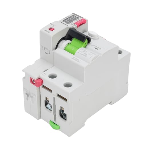 Luocute RCCB Earth Leckage Circuit Breaker, Automatic Reset 2P mit Digitalanzeige, Fernschalter für Smart Home, Photovoltaic Solarenergie, Neue Stapel von Energienfahrzeugen (63A) von Luocute