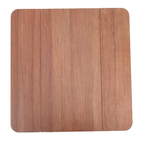 Luocute RV -Tischplatte, 22,8 X 23,4 Zoll Faltbare Massive Holz -Tischplatte mit Metallverkleidung für RV -Yachtboot Marine (Brown (595x580mm/23.43x22.83in)) von Luocute