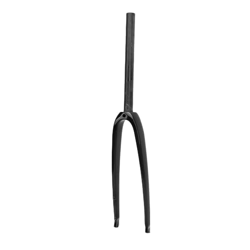 Luocute Road Bike Hartes Vordergabel, Glänzende 3K Carbon Faser Glanz 28C Schnellfreisetzungsfahrrad -Scheibe Bremsbrems -Frontgabel Ersatz von Luocute