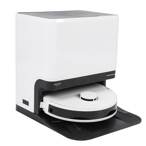 Luocute Roboter -Vakuum und MOP -Kombination, Automatische Entleerung der Reinigung der Reinigung 6000 Pa Saug Dual Rotierende Mops AI Navigation für Heimtierhaar (EU -Stecker 220 V) von Luocute