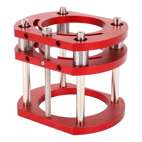 Luocute Router-Basis, 4 Kieferklemme Router Tisch Hebssystem Basis Holzbearbeitungs-Gravurwerkzeuge für 64-66 Mm-Durchmessermotoren, Höhenverstellbares Tischhebesystem von Luocute