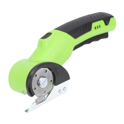 Luocute Schnurlose Elektrische Schere, Niedriges LED -LED -Licht Wiederaufladbare Rotarys Kartonschneider für Stoff Teppichkarton Kunststoff -Leder -Stoffhandhandel, Leistungsstark von Luocute