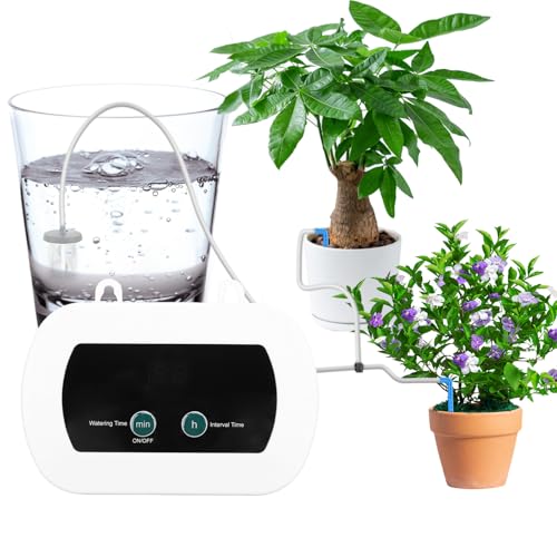 Luocute Smart Automatic Watering System Plant Waterer für 10 Topfpflanzen 400 Ml/min Selbstbewässerungsplanter -Kit mit LED -Display Programmierbares Timer-An (BSV-IC201) von Luocute
