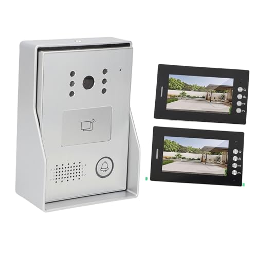 Luocute Smart DoorBell, 7 Zoll High -Definition -Bildschirm 2 Einheiten Kartenzugriffskontrollvideo -Intercom -Türklingel, Geeignet für Home Villa Apartment (EU-Stecker) von Luocute