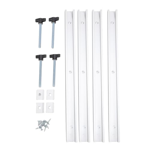 Luocute T Track- und Slider -Kit, Aluminiumlegierung Holzbearbeitung T -Schlitz -Gehrspur -Jig, Vorgebohrte Installationslöcher und Schrauben Enthalten, 4 Pack Luocute T Track- und Slider -Kit, Aluminiumlegierung Holzbearbeitung T -Schlitz -Gehrspur -Jig, Vorgebohrte Installationslöcher und Schrauben Enthalten, 4 Pack von Luocute
