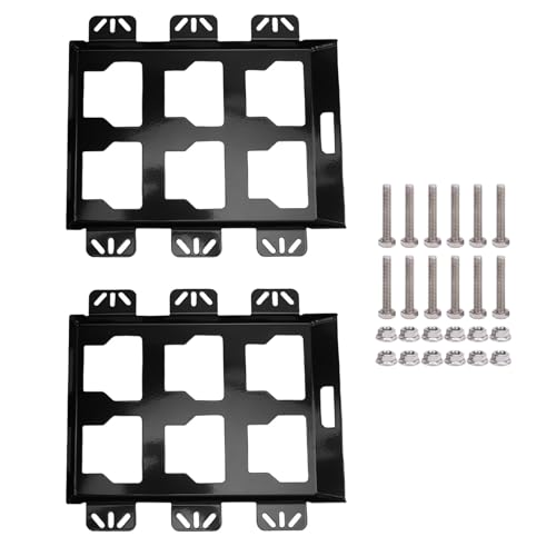 Luocute Toolbox Montageplatte, Metall Toolbox Montage -Basis für Packout -Boxen Vollgrad mit 100 Pfund Kapazität, Wand oder Bodenhalterung (BLACK) von Luocute