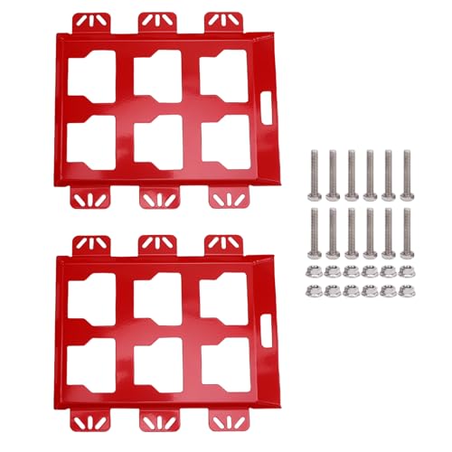 Luocute Toolbox Montageplatte, Metall Toolbox Montage -Basis für Packout -Boxen Vollgrad mit 100 Pfund Kapazität, Wand oder Bodenhalterung (Rot) von Luocute