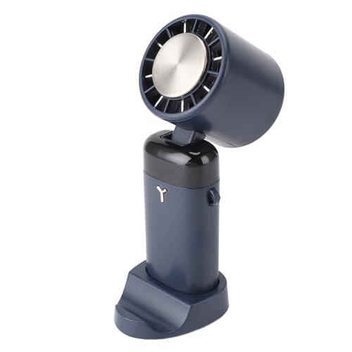 Luocute Tragbares Handheld -Kühling -Lüfter 3 -Geschwindigkeit -Digital Display mit Eiskühler Wiederaufladbarer Handheld -Lüfter mit Basis und Hängenseil für das Wanderungen Im Freien von Luocute