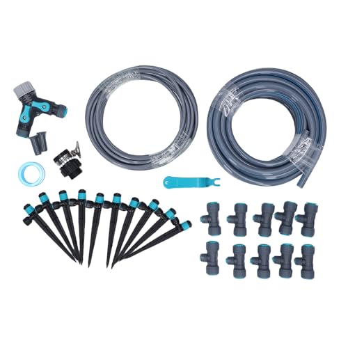 Luocute Tropfbewässerungskit, Wasserversystem 10m Schlauch Einstellbare Sprühdüse Tropfbewässerungssystem für Rasengarten Courtyard Gewächshaus mit PVC PE ABS -Materialien 3 von Luocute