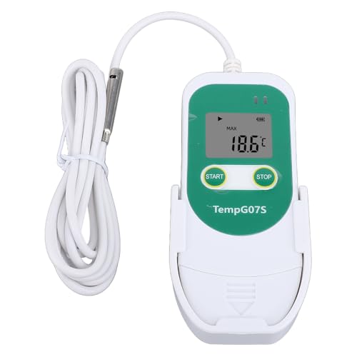 Luocute USB Digital Temperatur-Feuchtigkeits-Datenlogger PDF CSV Digitaler Temperatur-Datenlogger mit Externer Sonde für Kühlkette-Kühlwagen von Luocute