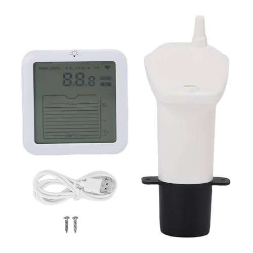 Luocute Ultraschallpegelsensor, IP65 Water Proof Sender Tank Tank Tiefe -Messgerät mit Temperaturanzeige, Geeignet für die Überwachung der Flüssigkeitsspeicherung von Luocute