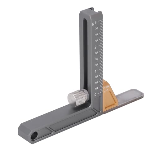 Luocute Werkzeug Zur Messung des Kaiserlichen Höhenmessung, Messwerkzeug Zur Aluminiumlegierungstiefe für Holzbearbeitungssägen -Tisch -Trimmmaschine von Luocute