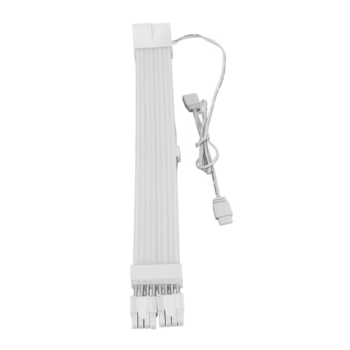 RGB-Stromverlängerungskabel, Adressierbares RGB-Netzteilkabel mit 18 AWG RGB-PC-Kabeln, Motherboard-Netzteil-Verlängerungskabel für Desktop-Computer, Unterstützt 5 (2x8PIN RGB-Stromverlängerungskabel, Adressierbares RGB-Netzteilkabel mit 18 AWG RGB-PC-Kabeln, Motherboard-Netzteil-Verlängerungskabel für Desktop-Computer, Unterstützt 5 (2x8PIN von Luocute