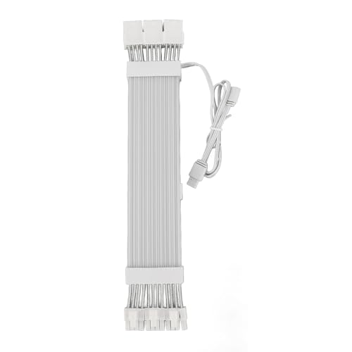 RGB-Stromverlängerungskabel, Adressierbares RGB-Netzteilkabel mit 18 AWG RGB-PC-Kabeln, Motherboard-Netzteil-Verlängerungskabel für Desktop-Computer, Unterstützt 5 (3x8PIN RGB-Stromverlängerungskabel, Adressierbares RGB-Netzteilkabel mit 18 AWG RGB-PC-Kabeln, Motherboard-Netzteil-Verlängerungskabel für Desktop-Computer, Unterstützt 5 (3x8PIN von Luocute