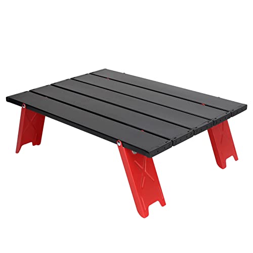 Tragbarer Klappcampingtisch, Kompakter Aluminium -Strand -Picknicktisch, Leichte Camping -Tische Im Freien Im Freien, die die Rollen Zusammenfalten, Strandgeräte -Camp -Zubehör von Luocute