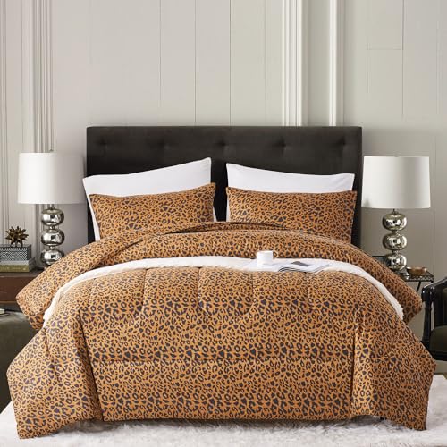 Bettdecke Tagesdecke 135x200 Ganjahresdecke 4 Jahreszeiten Set Leopardenmuster 2er Steppdecke Braun Gelb Gold Schlafdecke Weiche Kuschelige Sommerdecke Quilted Gesteppte Jahreszeitenbettdecke Winter von Luofanfei