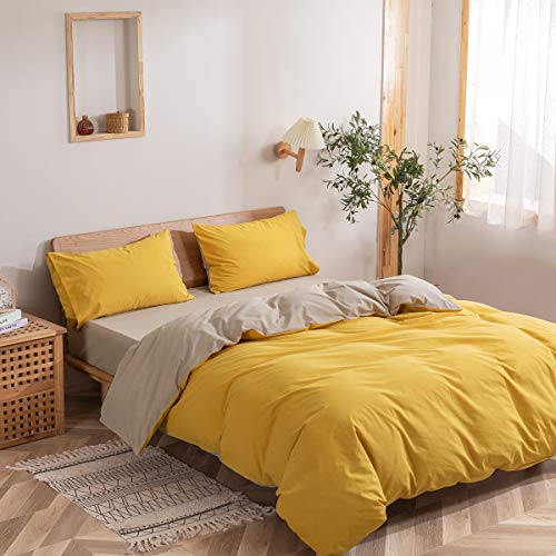 Bettwäsche Gelb 135x200 Beige Baumwolle Uni Einfarbig 2teilig 135 x 200cm Bettbezug Zweiteilig 1x Kissenbezug 80x80 cm Modern Mädchen Teenager Wendebettwäsche Bettwaesche Paare Set mit Reißverschluss Bettwäsche Gelb 135x200 Beige Baumwolle Uni Einfarbig 2teilig 135 x 200cm Bettbezug Zweiteilig 1x Kissenbezug 80x80 cm Modern Mädchen Teenager Wendebettwäsche Bettwaesche Paare Set mit Reißverschluss von Luofanfei