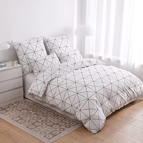Bettwäsche Weiß 200x220 Schwarz Weiß Kariert Bettwäsche Set Doppelbett 3 Teilig Aesthetic Modern Geometrisch Weiss Muster Karierte Bettwaesche Bettbezug Set mit Reißverschluss Zweiseitig Gedruckt Bettwäsche Weiß 200x220 Schwarz Weiß Kariert Bettwäsche Set Doppelbett 3 Teilig Aesthetic Modern Geometrisch Weiss Muster Karierte Bettwaesche Bettbezug Set mit Reißverschluss Zweiseitig Gedruckt von Luofanfei
