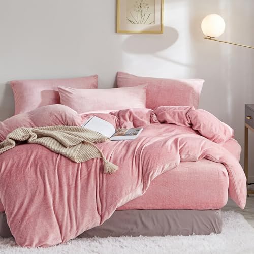 Kuschel Fleece Bettwäsche 200x220 Flauschig Winter Cashmere Touch Sehr Warme Flausch Decke Winterbettwäsche Thermo Plüsch Bettwäsche Kuschelig Rosa Microfaser Samt Bettdecke Set mit Reißverschluss Kuschel Fleece Bettwäsche 200x220 Flauschig Winter Cashmere Touch Sehr Warme Flausch Decke Winterbettwäsche Thermo Plüsch Bettwäsche Kuschelig Rosa Microfaser Samt Bettdecke Set mit Reißverschluss von Luofanfei