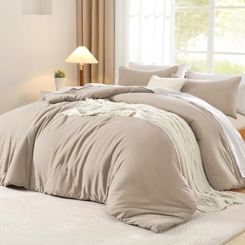 Luofanfei Baumwolle Bettwäsche 220x240 Beige Khaki Taupe Einfarbig Muster Renforce Baumwollbettwäsche Premium Uni Modern Weiche Bettbezuge und Kissenbeüge 80x80 cm mit Reißverschluss Luofanfei Baumwolle Bettwäsche 220x240 Beige Khaki Taupe Einfarbig Muster Renforce Baumwollbettwäsche Premium Uni Modern Weiche Bettbezuge und Kissenbeüge 80x80 cm mit Reißverschluss von Luofanfei