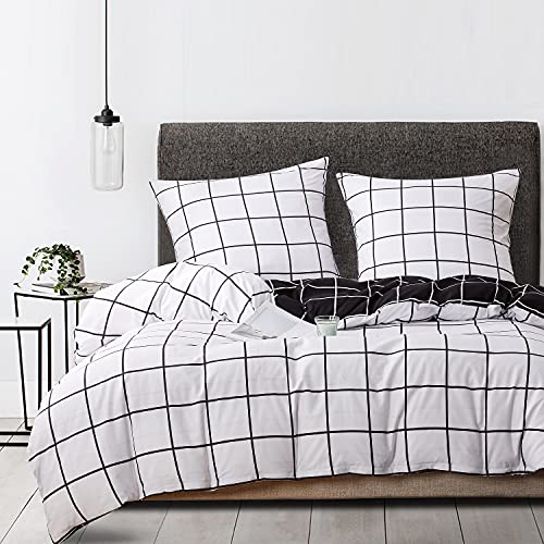 Luofanfei Kariert Bettwäsche 200x200 cm Schwarz Weiß Bettwäsche Set Doppelbett Karo Landhaus Wendebettwäsche Geometrisch Bettbezug Set Karierte Deckenbezug und 2 Kissenbezüge 80x80cm Luofanfei Kariert Bettwäsche 200x200 cm Schwarz Weiß Bettwäsche Set Doppelbett Karo Landhaus Wendebettwäsche Geometrisch Bettbezug Set Karierte Deckenbezug und 2 Kissenbezüge 80x80cm von Luofanfei