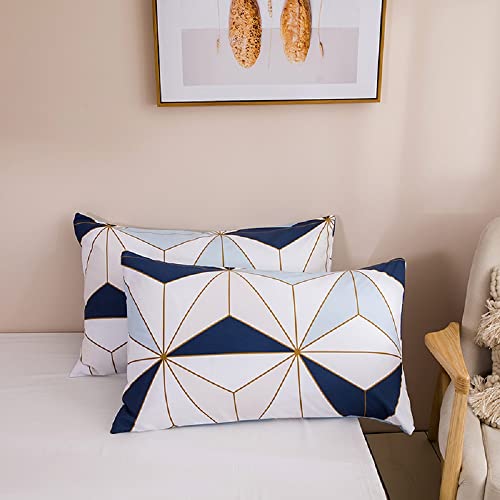 Luofanfei Kissenbezug 40 x 80 cm 2er Set Blau Weiß Kariert Geometrisches Muster Microfaser Dekokissenbezug Kopfkissenbezug 40x80 2er-Pack Kissenbezüge mit Umschlag Luofanfei Kissenbezug 40 x 80 cm 2er Set Blau Weiß Kariert Geometrisches Muster Microfaser Dekokissenbezug Kopfkissenbezug 40x80 2er-Pack Kissenbezüge mit Umschlag von Luofanfei