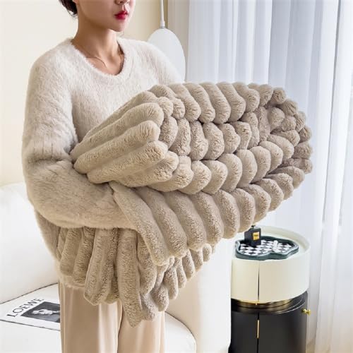Luofanfei Kuscheldecke Wohndecke 150x200 Beige Plüsch Samt Decke Kuschelig Warme Flauschige Fleecedecke Bettüberwurf Couchdecke Tagesdecke Sofadecke Blanket Für Sofa Überwurf Bett Schlafzimmer Büro von Luofanfei