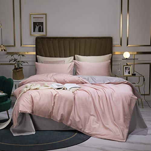 Luofanfei Wendebettwäsche 135x200 Baumwolle Rosa Grau Uni Unifarben Hellrosa Hellgrau Sommer Satin-Baumwolle Bettwäsche Set 2 Teilig Bettbezug Set Mädchen Teenager,135×200+80×80 cm Luofanfei Wendebettwäsche 135x200 Baumwolle Rosa Grau Uni Unifarben Hellrosa Hellgrau Sommer Satin-Baumwolle Bettwäsche Set 2 Teilig Bettbezug Set Mädchen Teenager,135×200+80×80 cm von Luofanfei